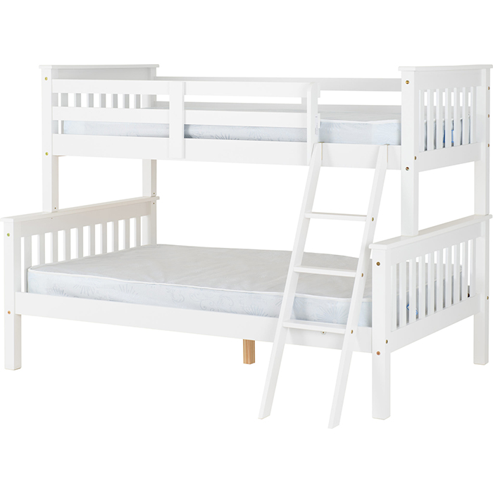 Neptune Triple Sleeper Bunk Bed White - Click Image to Close